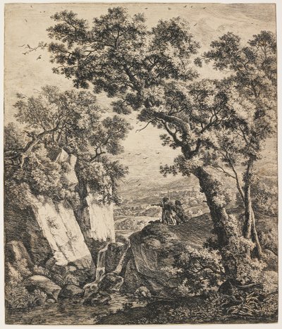 Paisaje con Tobías y el Ángel, c. 1660 de Anthonie Waterloo